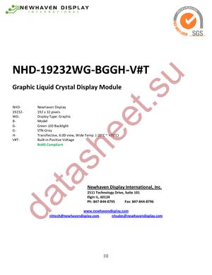 NHD-19232WG-BGGH-VT datasheet  
